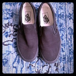 Vans slip on black canvas women’s sz 6.5